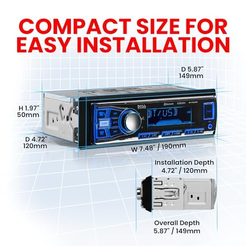 BOSS 611UAB Bluetooth Car Stereo: Hands-Free Audio Control