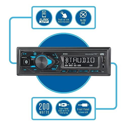 JENSEN MPR210: Bluetooth Single DIN Car Stereo with LCD