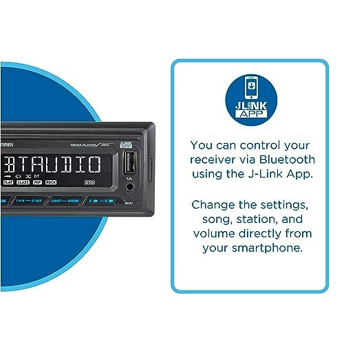 JENSEN MPR210: Bluetooth Single DIN Car Stereo with LCD